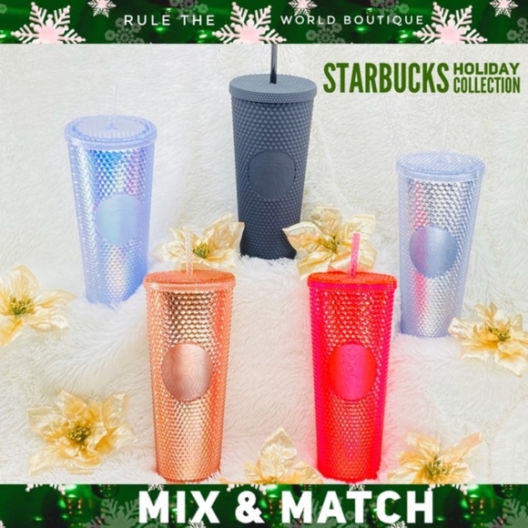 Neon Pink Iridescent Bling Starbucks Tumbler Cup - Picture 8 of 8